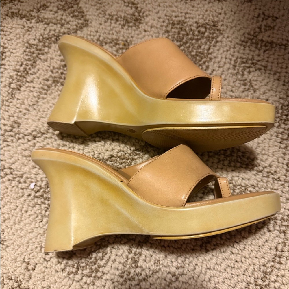 Tan Wedge Sandals